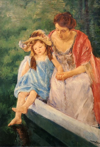 Mother And Child In A Boat