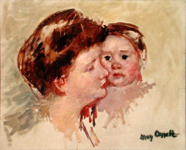 Mother in Profile with Baby Cheek to Cheek (No.2), c.1909