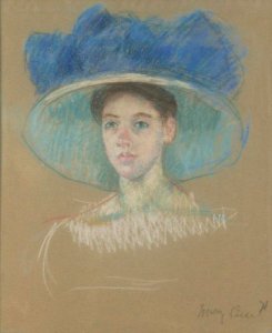 Tete De Femme Au Grand Chapeau