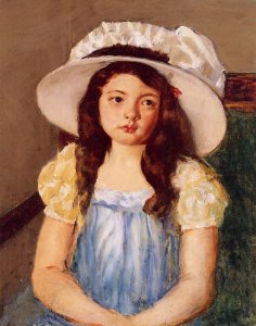 Francoise Wearing A Big White Hat