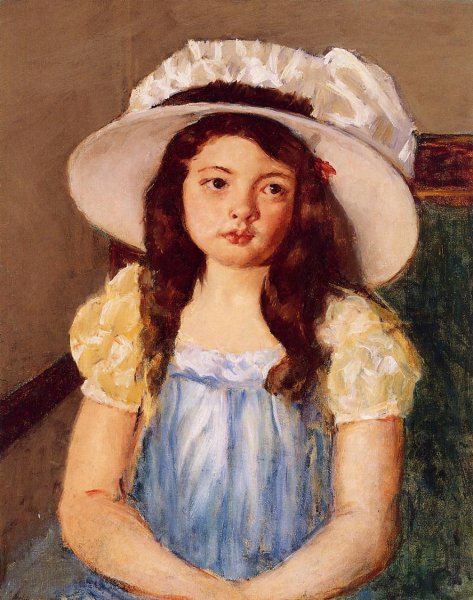 Francoise Wearing A Big White Hat