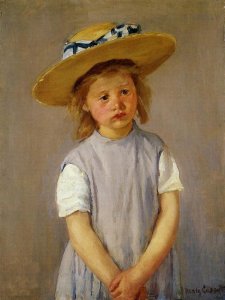 Little Girl In A Large Red Hat