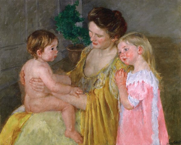 Mother And Two Children