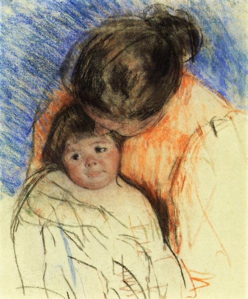 Sketch Of Mother Looking Down At Thomas