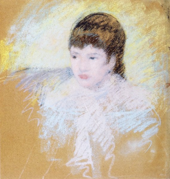 Young Girl With Brown Hair  Looking To Left