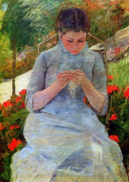 Woman with Needlework