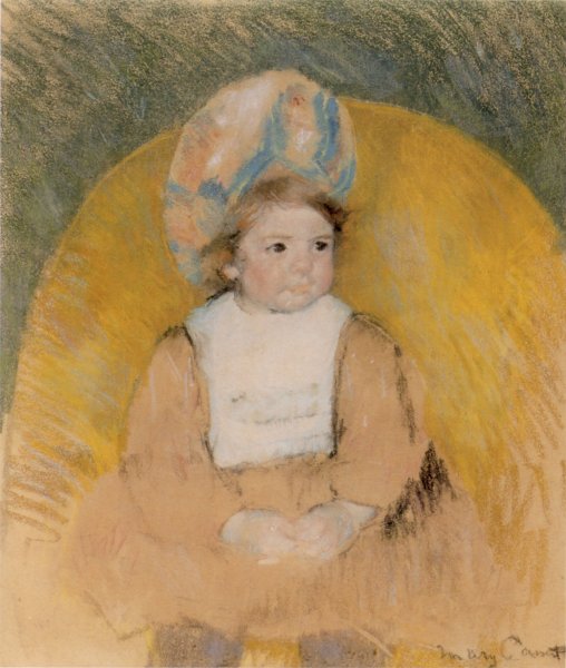 Young Girl Seated in a Yellow Armchair